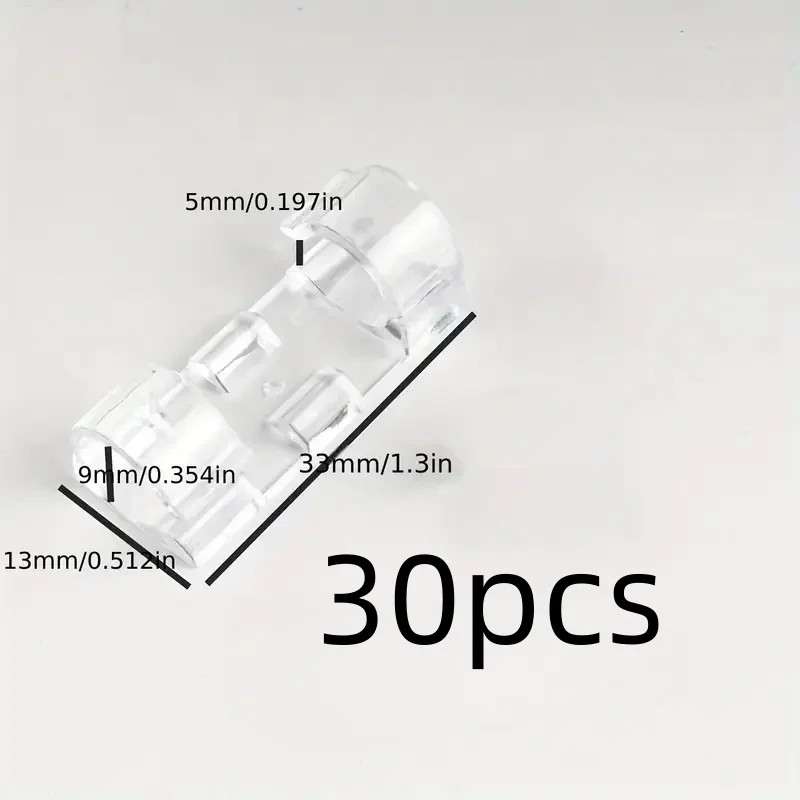 Clear Plastic Cable Clips Adhesive Wire Organizers Desk Wall Cord Holders