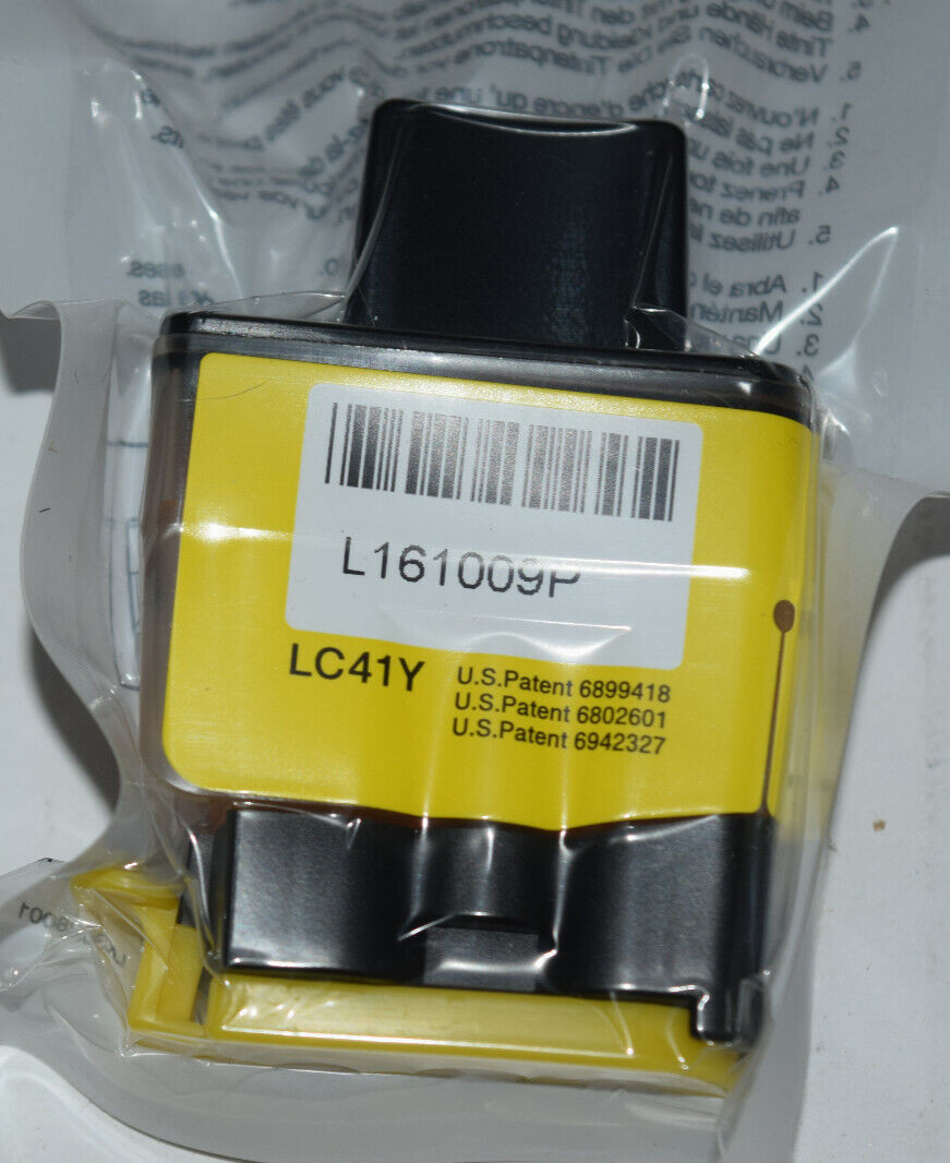 Brother LC41Y LC41 Yellow Ink Cartridge GENUINE Open Box Sealed