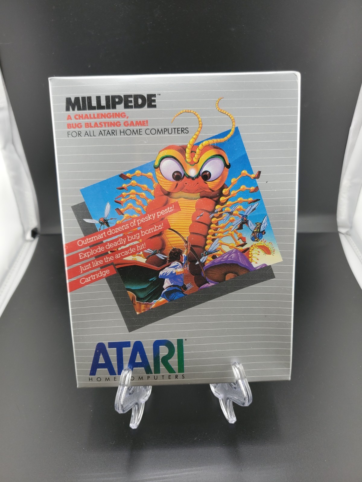 Millipede Atari Home Computers 400 800 XL XE Silver Box - SEALED
