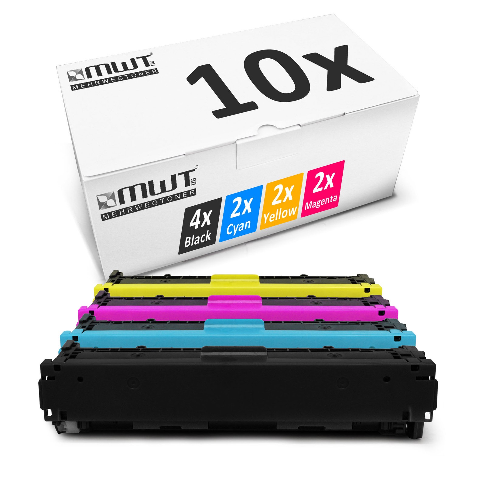 10x Compatible MWT Toner XXL for HP Color LaserJet Pro M-252 M-277 Color