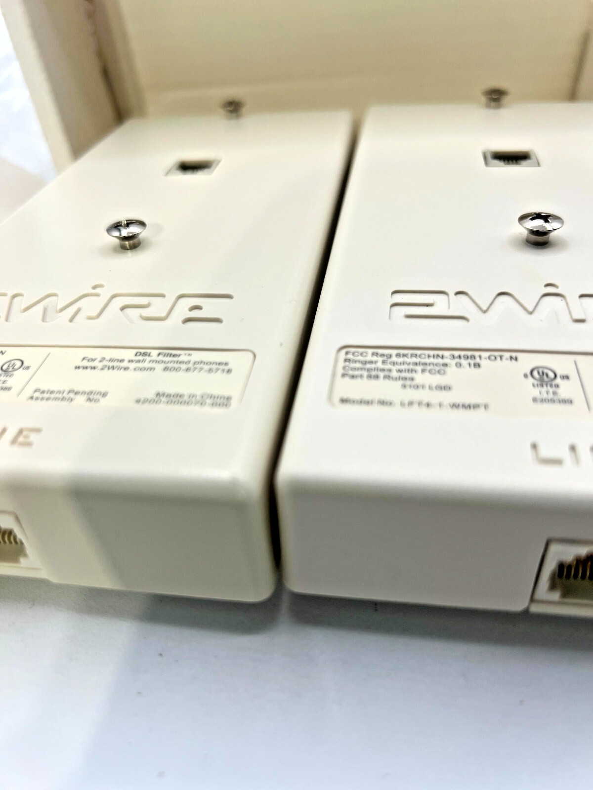 2 Wire 2Wire DSL Filter Model LFT4-1-WMPT For Single-Line Wall-Mounted Phones