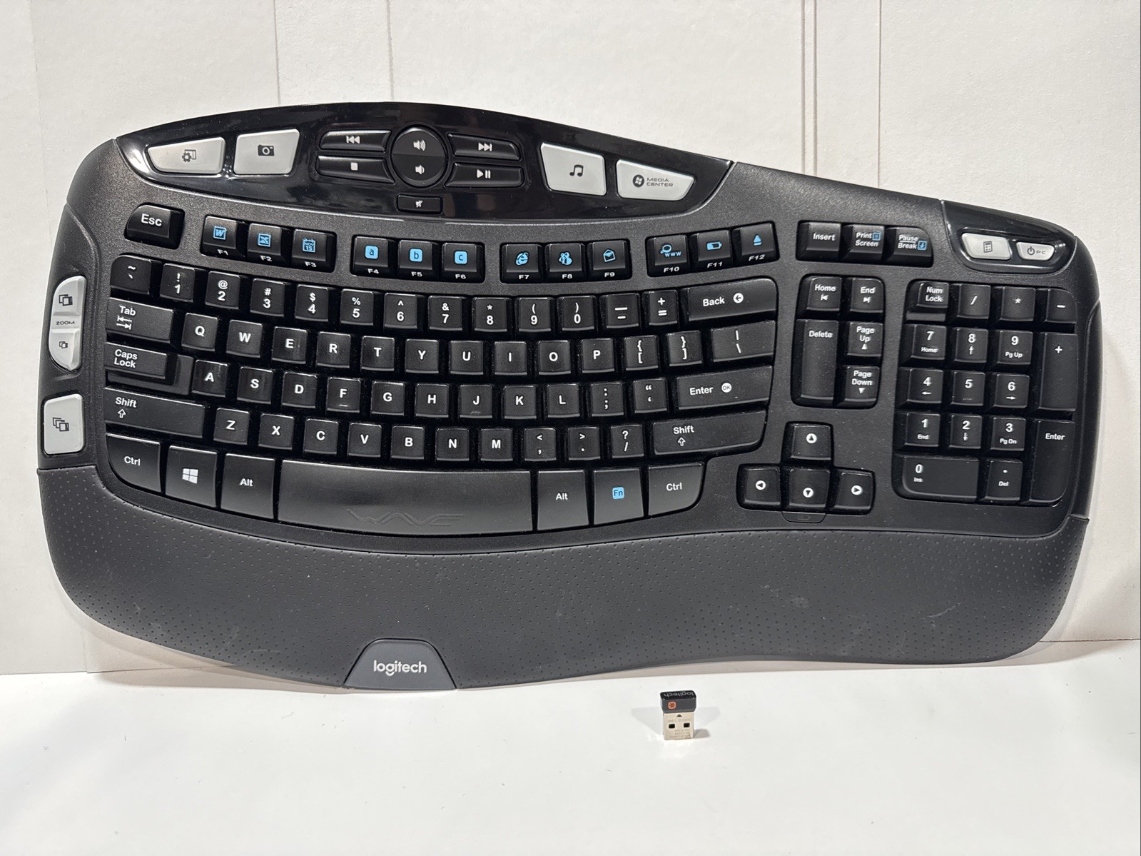 Logitech K350 (Y-R0053) Wireless Comfort Wave Ergonomic Keyboard W/ UNIFYING USB