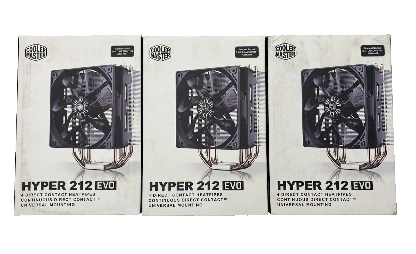 Lot of 3 Cooler Master Hyper 212 EVO - CPU Cooler Socket LGA 2066/1151 AMD AM4