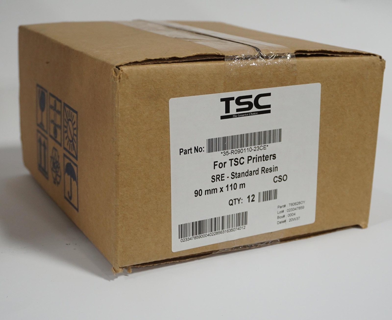 -=CASE OF 12=- TSC THERMAL TRANSFER RIBBON SRE STANDARD RESIN 90mm X 110m CSO