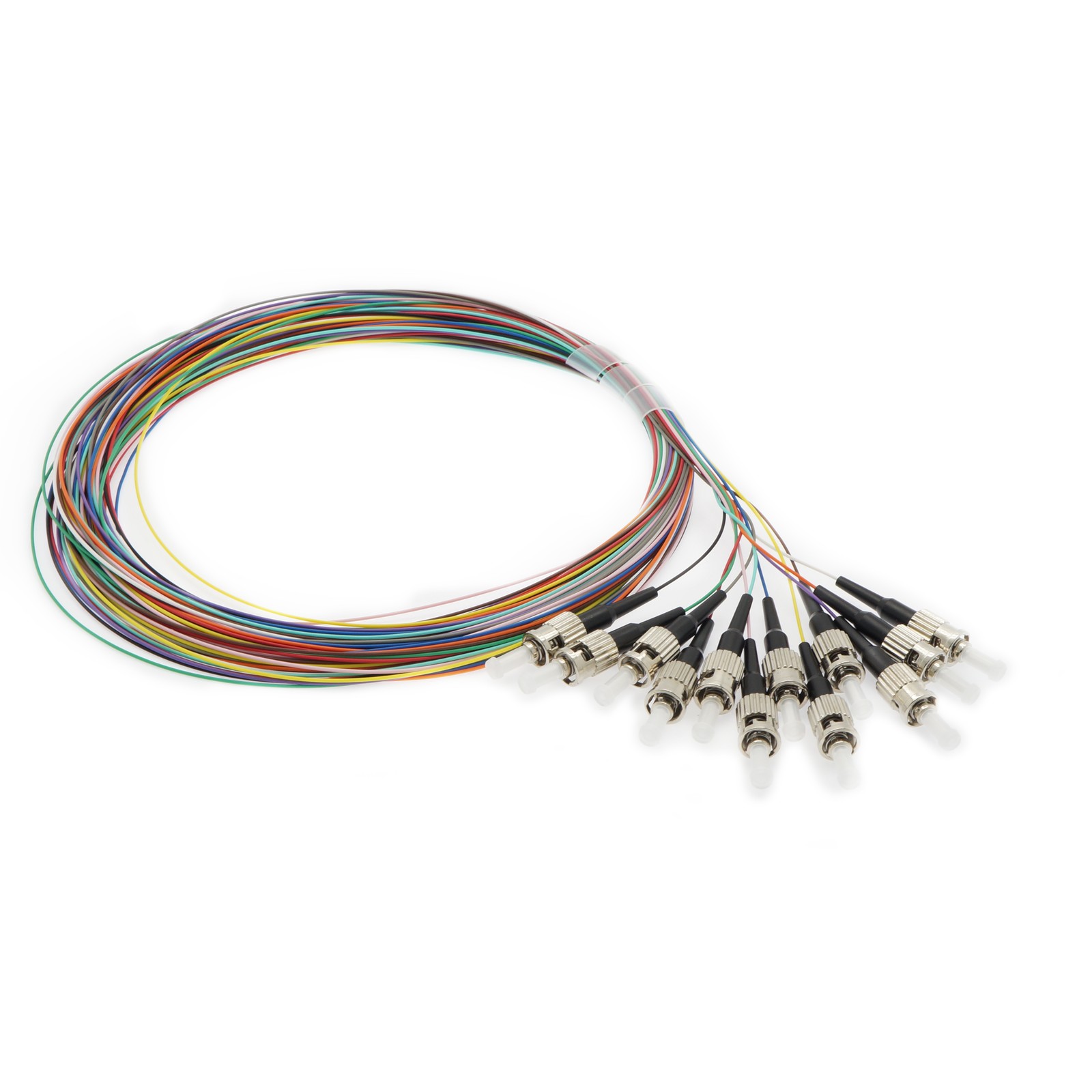 5 Pack of 12-Pack 3m ST/UPC Singlemode LSZH 0.9mm Multicolor Pigtail