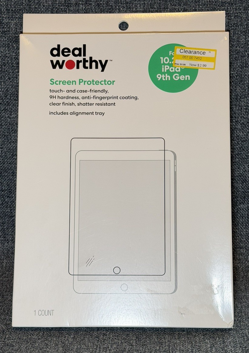 DEAL WORTHY SCREEN PROTECTOR IPAD 9TH GEN 10.2in