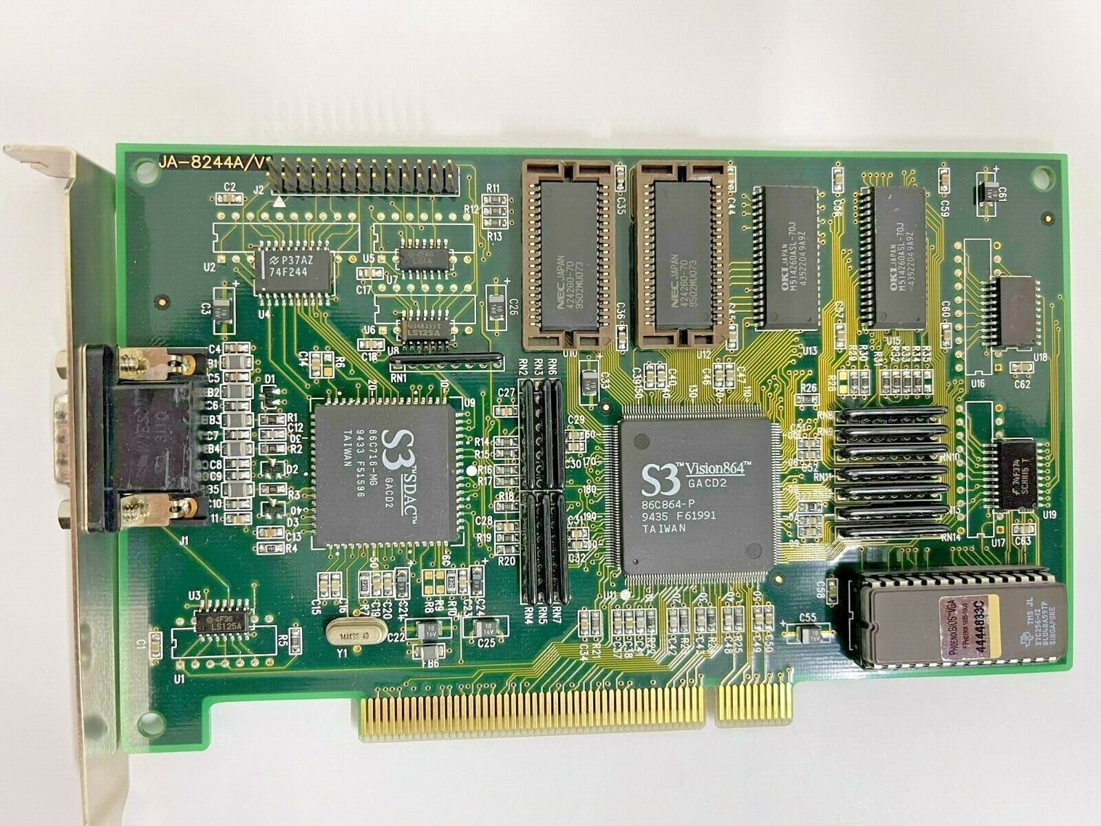 VINTAGE JAX S3 VISION864 2MEG PCI 16-BIT ISA VGA CARD JA-8244A/VI PHOENIX MXB37