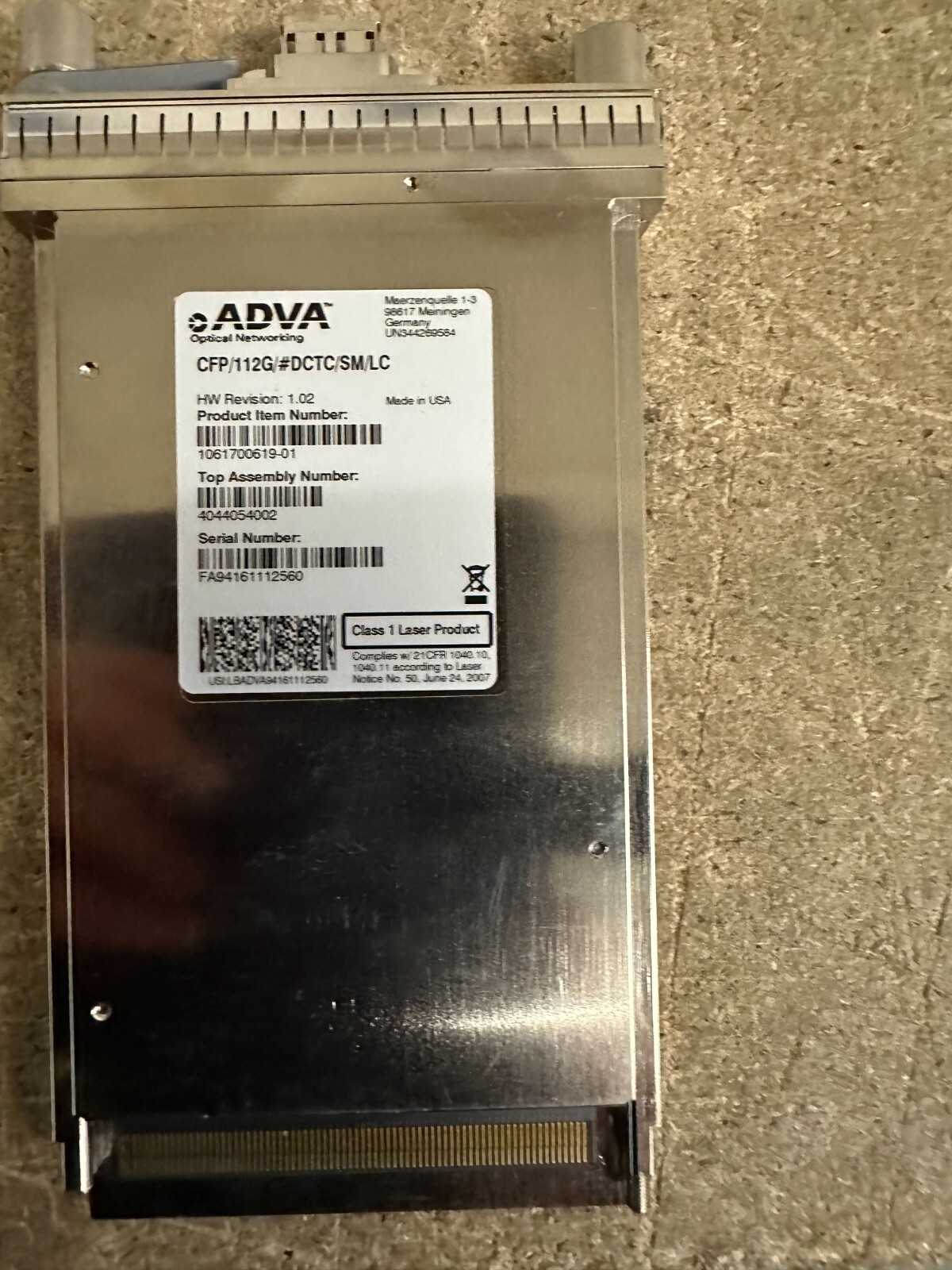 ADVA CFP/112G/#DCTC/SM/LC 1061700619-01