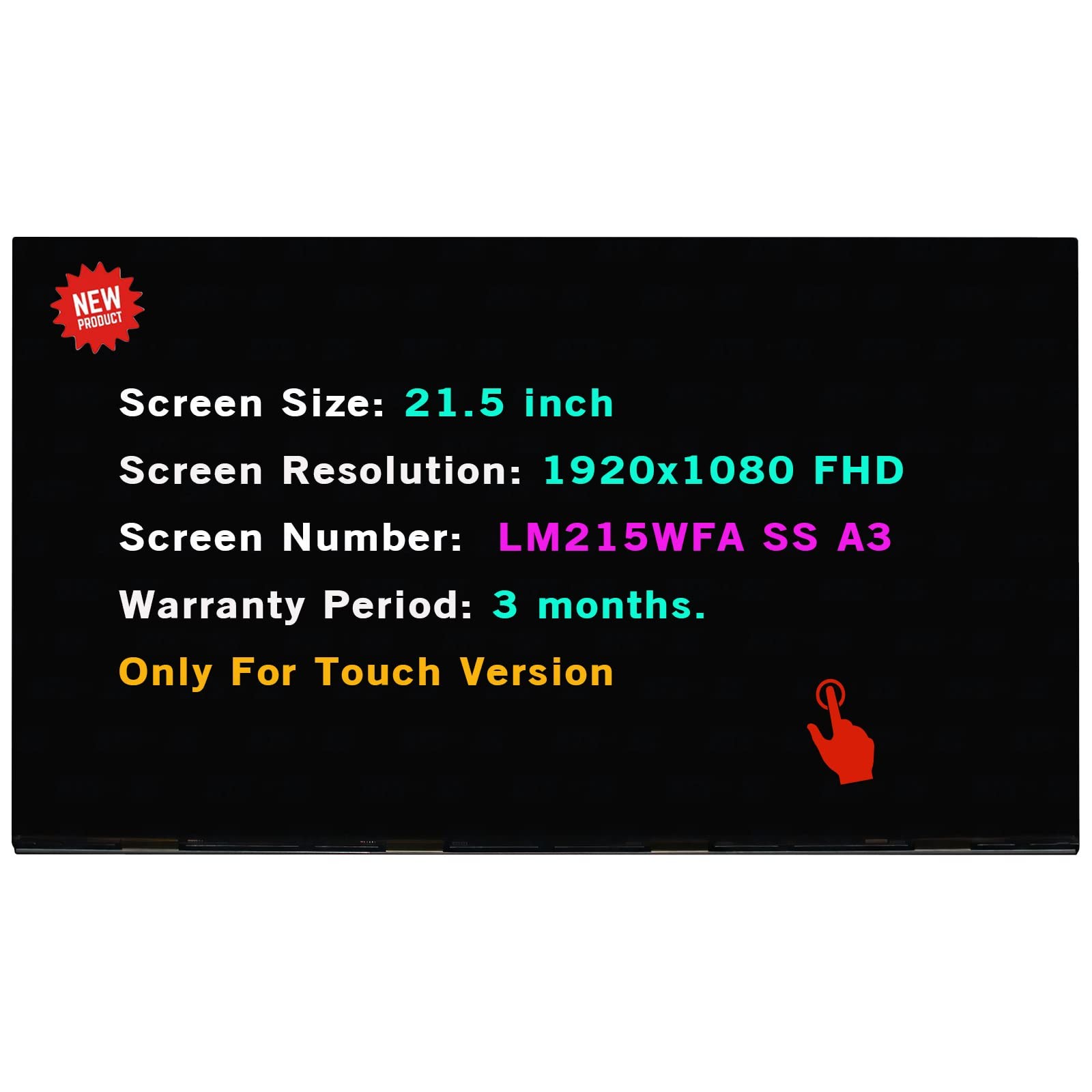 FHD LCD Touch Screen Display 21.5" LM215WFA-SSA3 LM215WFA(SS)(A3) LM215WFA SS A3