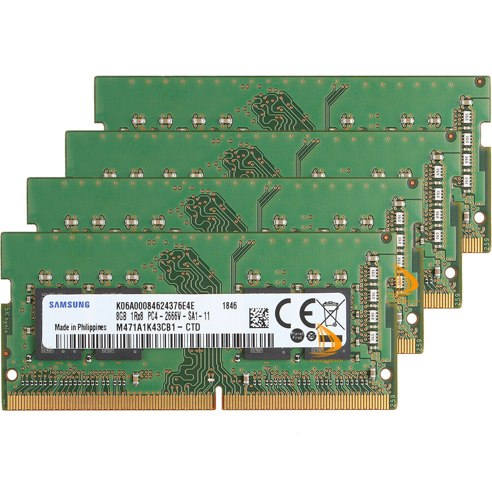 Samsung 32GB DDR4 RAM 4x 8GB 1RX8 PC4-2666V 21300Mhz 260pin Laptop Memory NONECC
