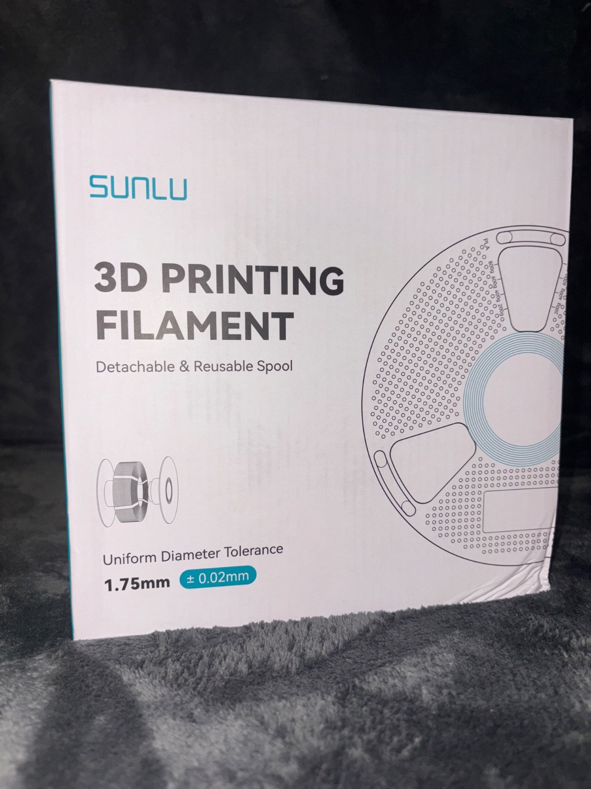 sunlu 3d printing filament detachable and reusable spool 1.75 mm
