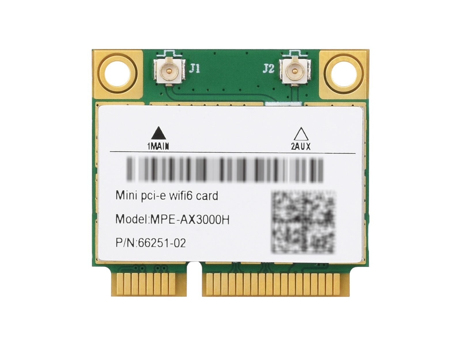 Waveshare Wireless MINIPCIE AX200 NIC Gigabit Dual-Band WiFi 6 802.11AX Standard