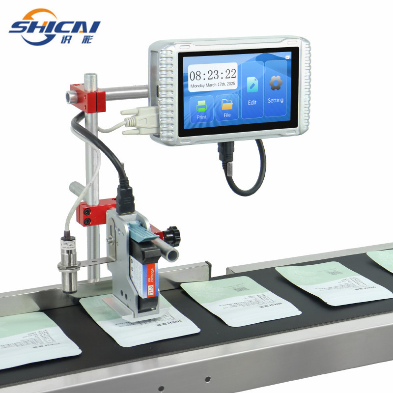 12.7mm Auto Online Inkjet Coder Printer Date Batch No Conveyor for Factory Line