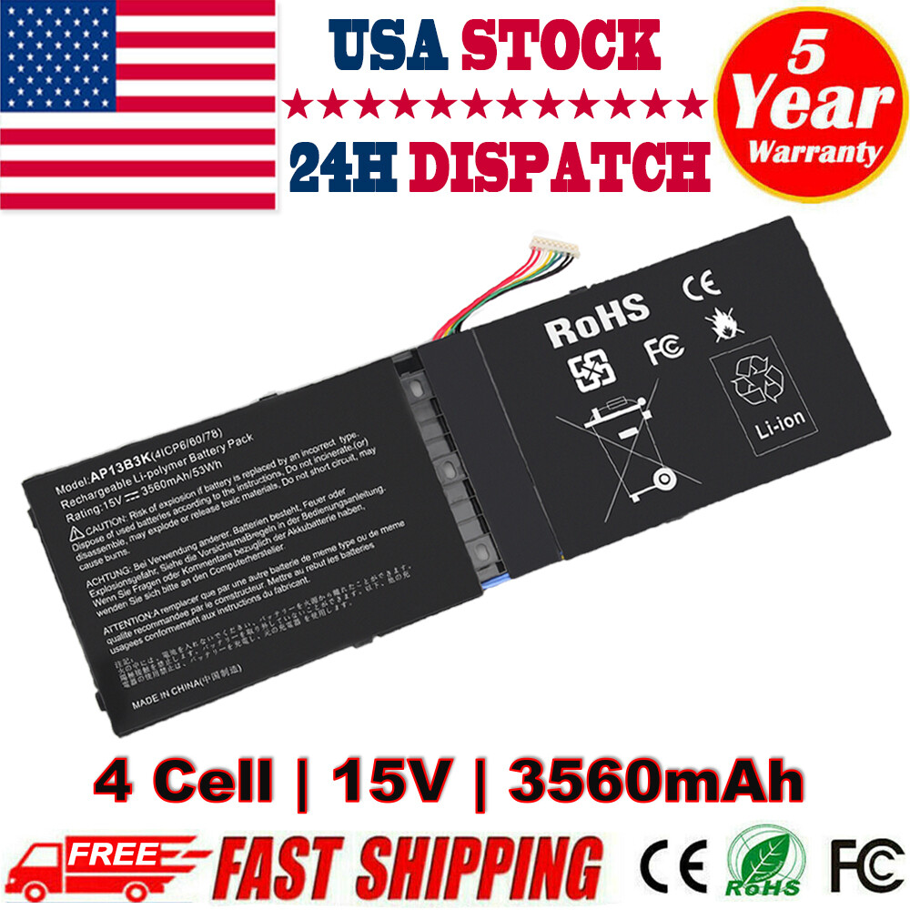 AP13B3K AP13B8K Battery for Acer Aspire R7-571 R7-571G R7-572 R7-572G V5-552G PC
