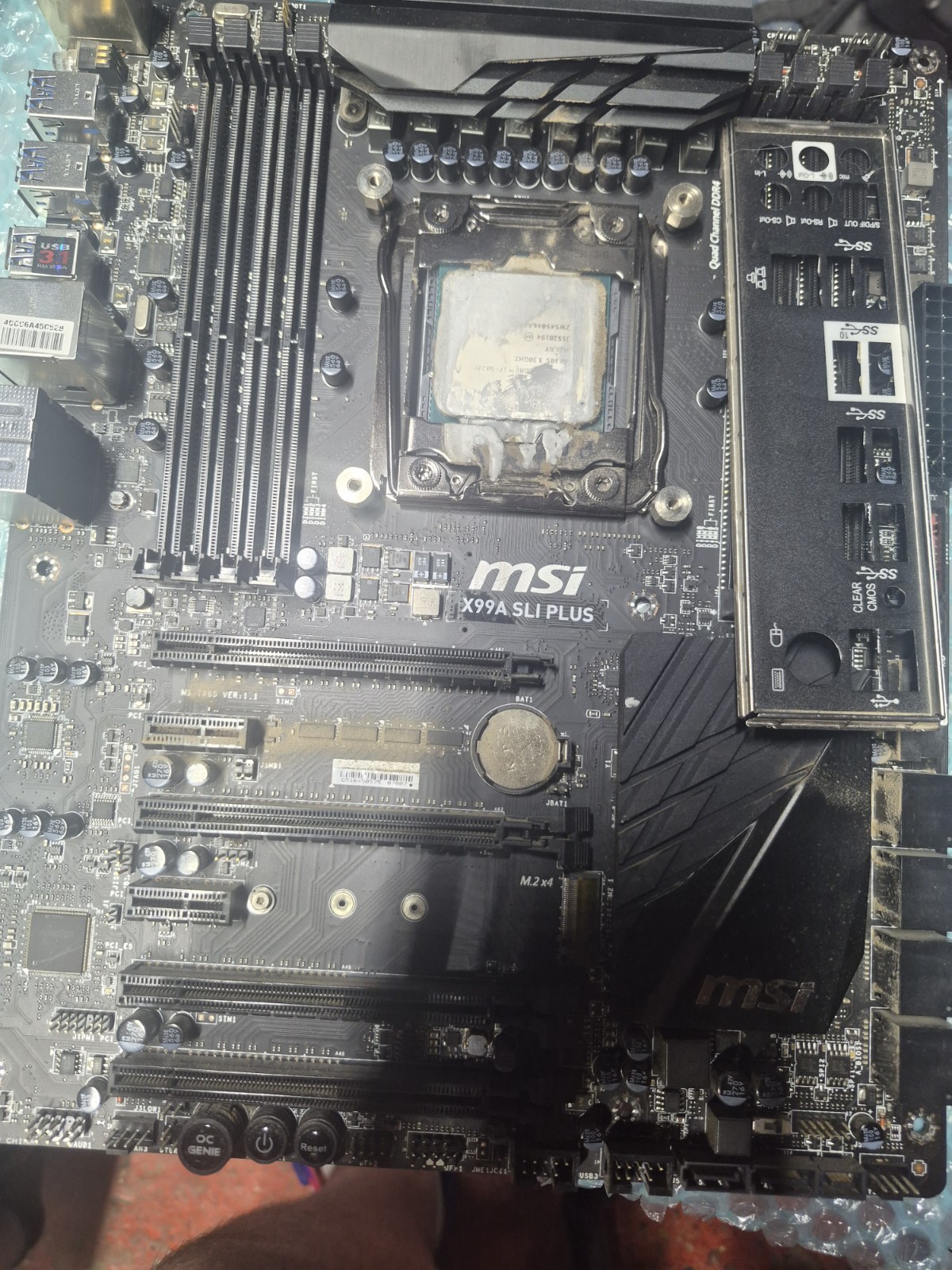 MSI X99A SLI PLUS LGA2011-V3 DDR4 ATX Motherboard I7 5820K W/ I O