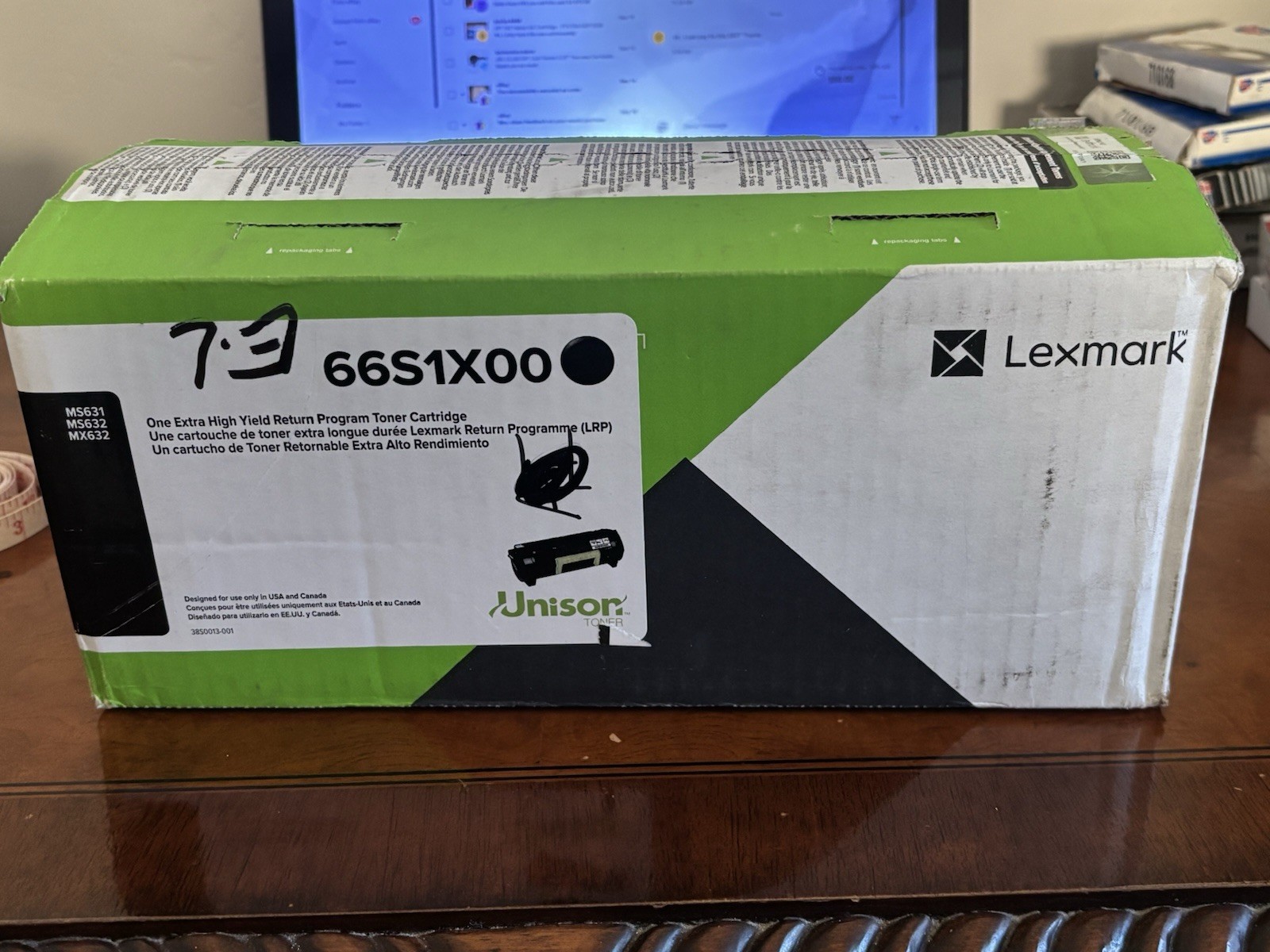 Genuine Lexmark 66S1X00 Black Ink Printer Hi Yield Toner Cartridge