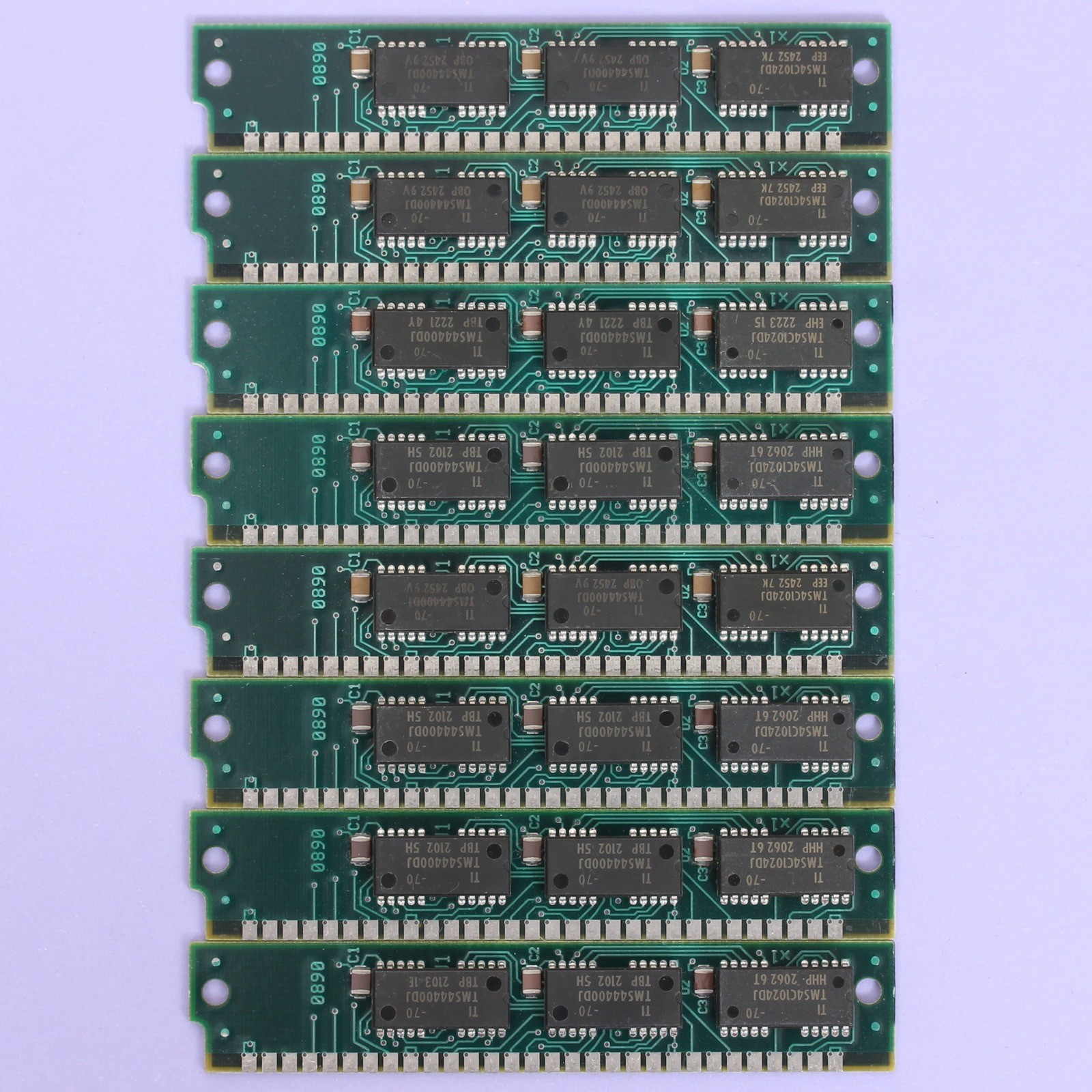 30 Pin 8MB RAM (8x1MB Modules) Parity 5V 70ns Texas Instruments  Memory *TESTED*