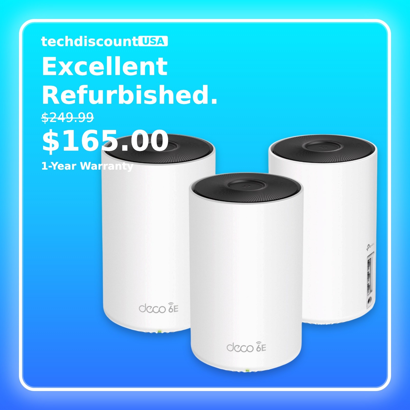 TP-Link Deco Tri-Band Mesh Wi-Fi 6E Router System AXE5300 | 3-pack