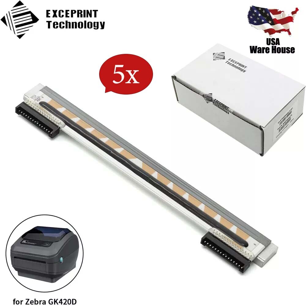 ✅ 5pcs Printhead for Zebra GK420D GX420 ZP450 ZP500 Printer 203dpi 105934-037 ✅