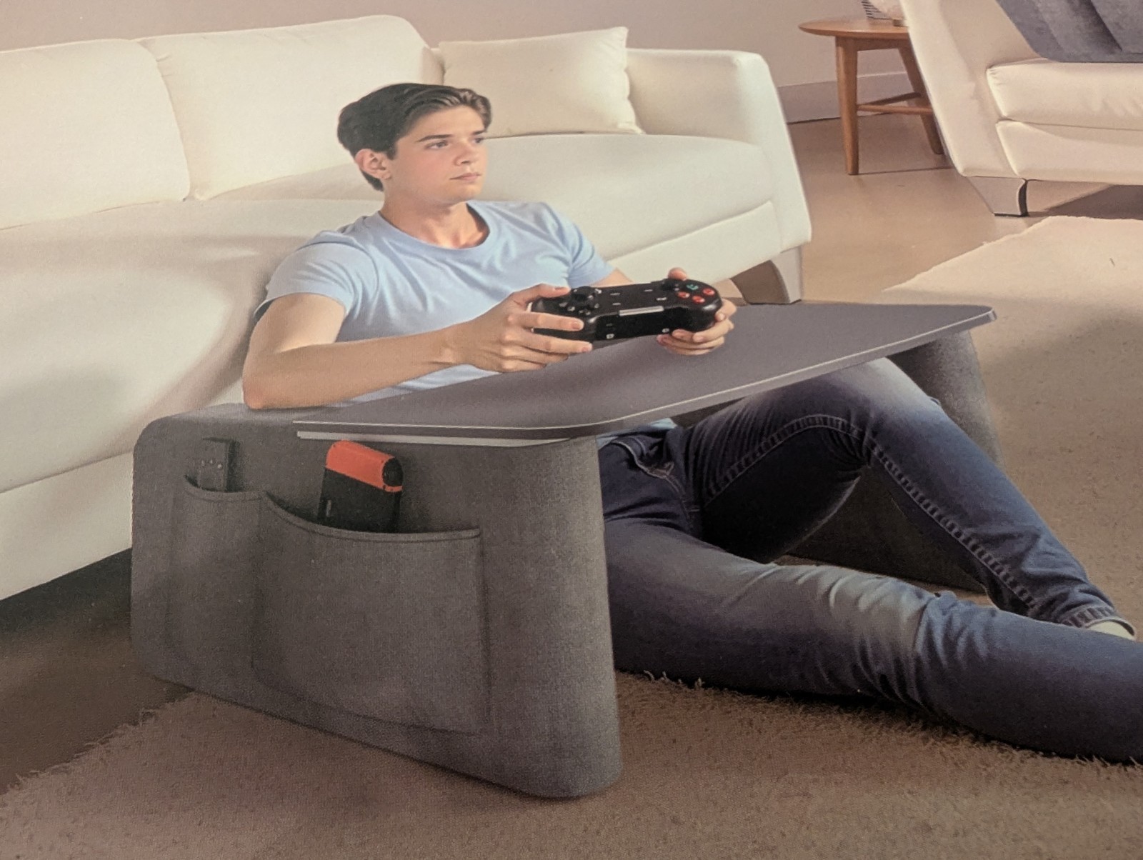 Optixcell Lap Desk Black, Arm Rests, Pockets, Work On Your Couch- Brand New