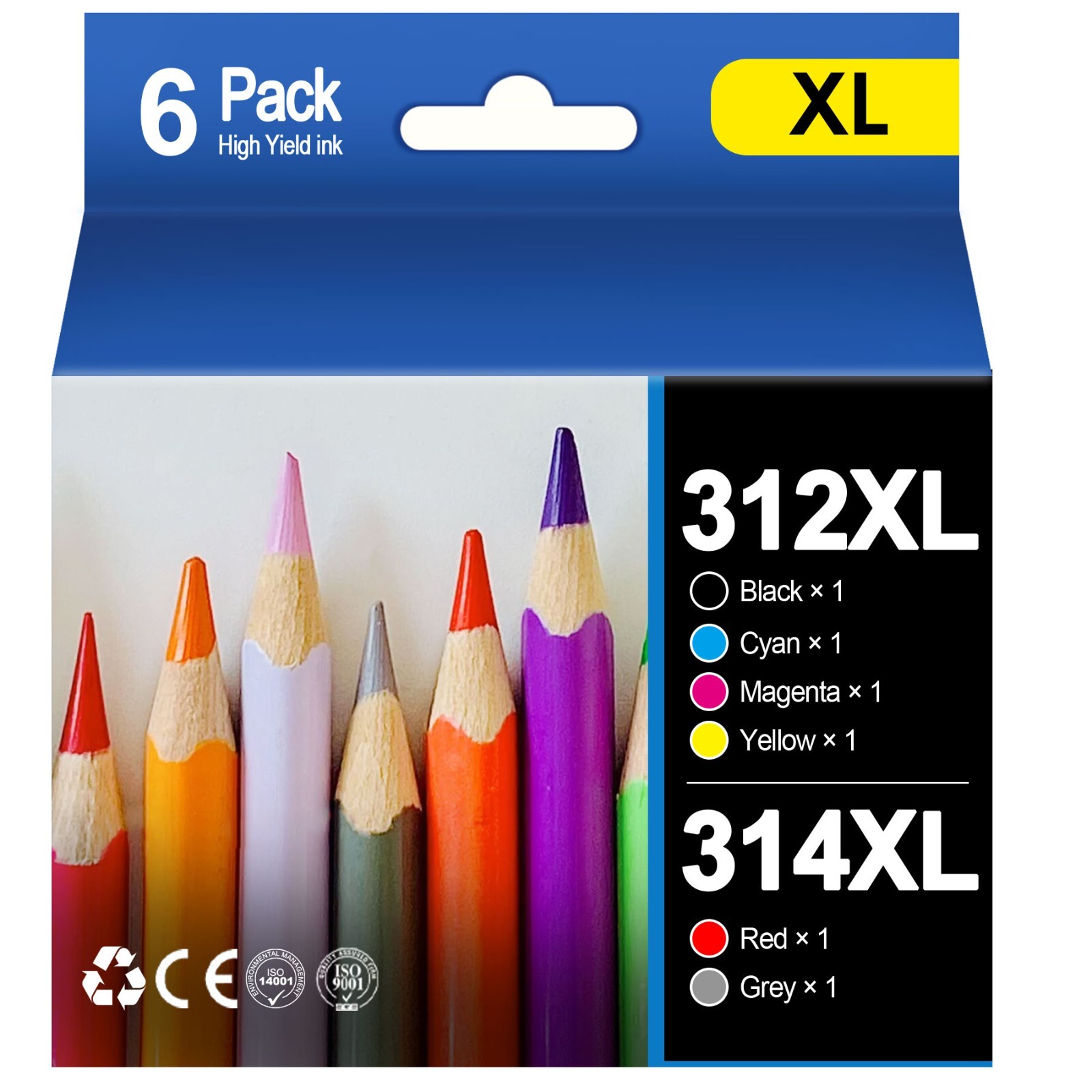 312XL 314XL Ink Combo 6-Pack for Epson  312XL 314XL  Expression XP-15000 XP-8600
