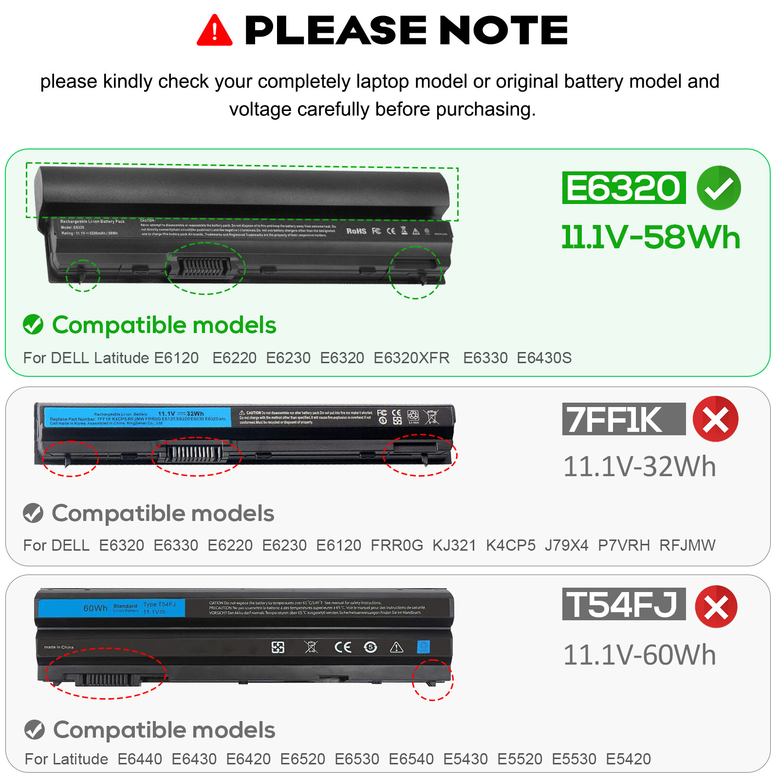 LOT 20x Battery For Dell Latitude E6320 E6220 E6230 E6330 E6430S RFJMW FRR0G 