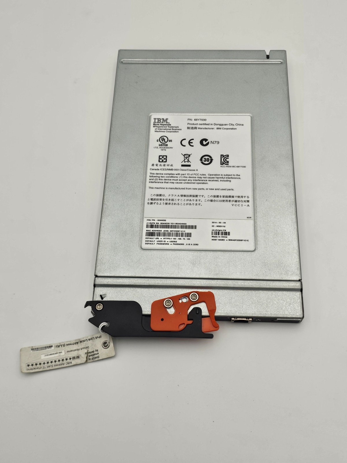 IBM 00AN232 IBM Flex System Chassis Management Module 68Y7030 00AN229