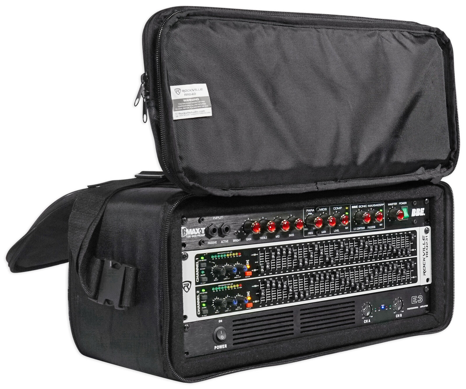 Rockville RRB40 4U Rack Bag Double-Sided Case with 12\