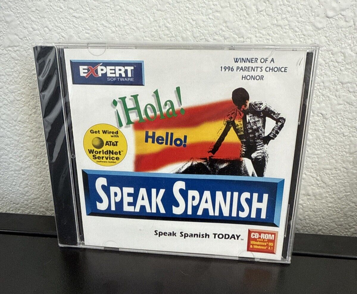 Expert Software Speak Spanish Retro CD-ROM (1995) | Windows 95/3.1 Language Tool