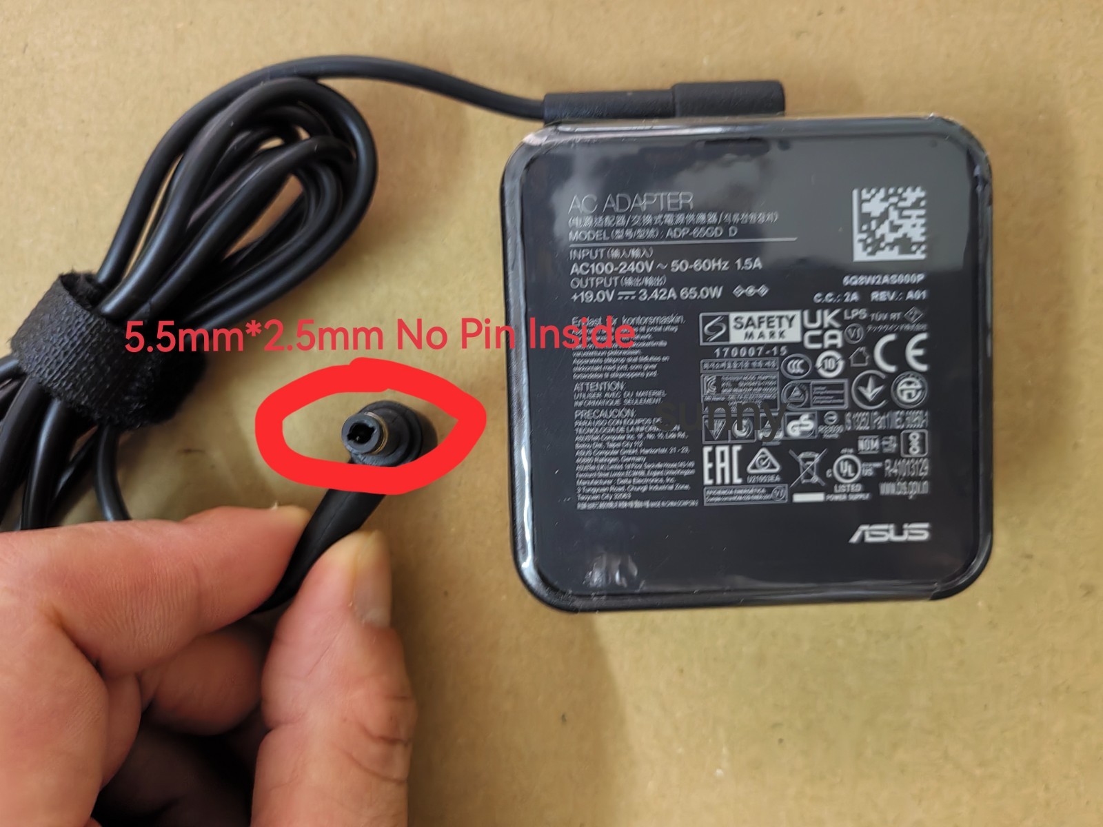 ADP-65GD D 65W For ASUS VivoMini PN62S-BB3000XFD3 19V 3.42A AC Adapter Original