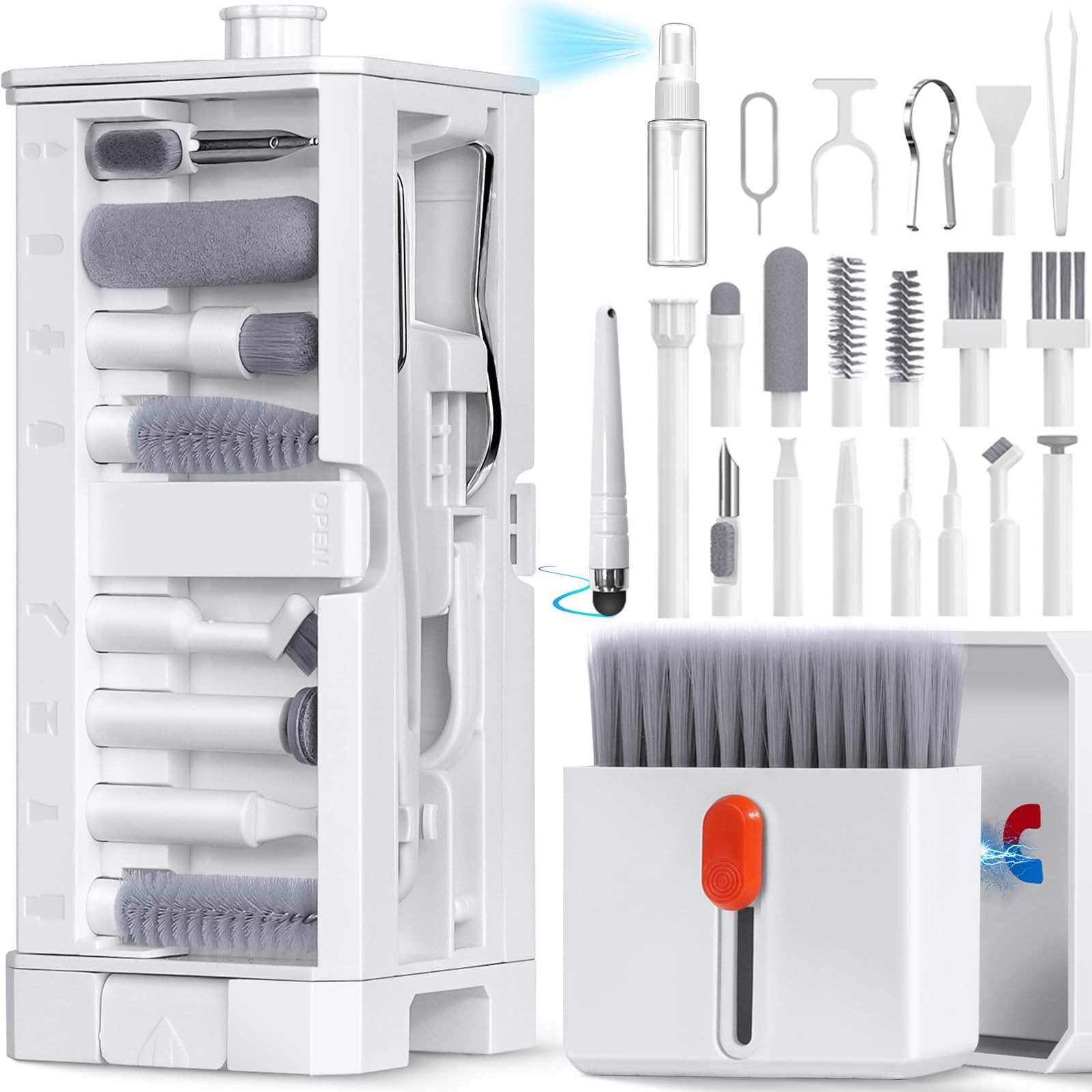32-in-1 Cell Phone Cleaning Kit Charging Port Cleaner Stylus SIM Tool Set Plus 