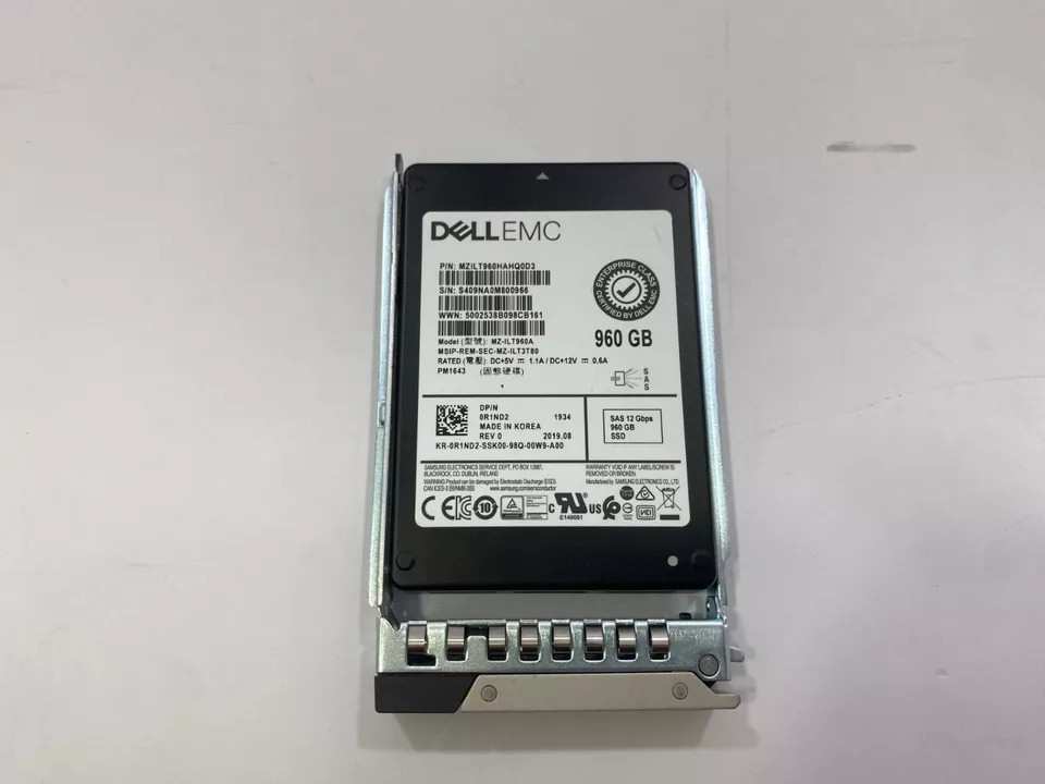  0R1ND2 R1ND2 Dell EMC 960GB 12G 2.5" SFF SAS RI SSD 14/15/16G KIT New