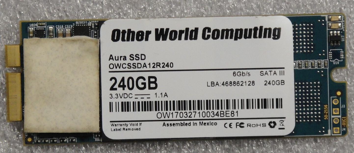 OWC Aura 240GB SSD Flash Storage SSDA12R240  OWCSSDA12R240