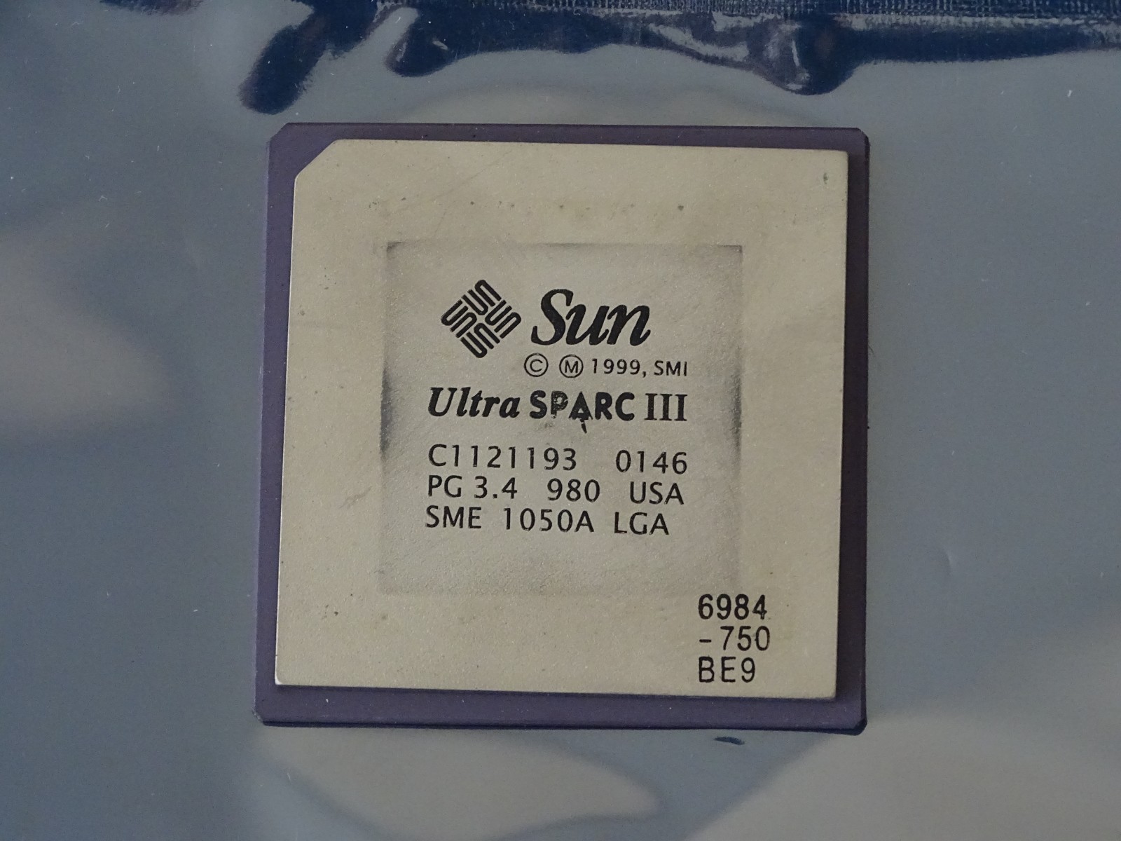 Sun Microsystems UltraSPARC III 750MHz CPU Processor SME1050A LGA C1121193 0146