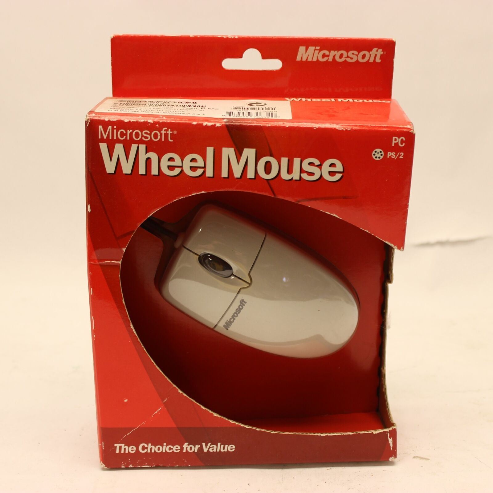 Vintage Microsoft PS/2 Wheel Mouse White 9526601735955