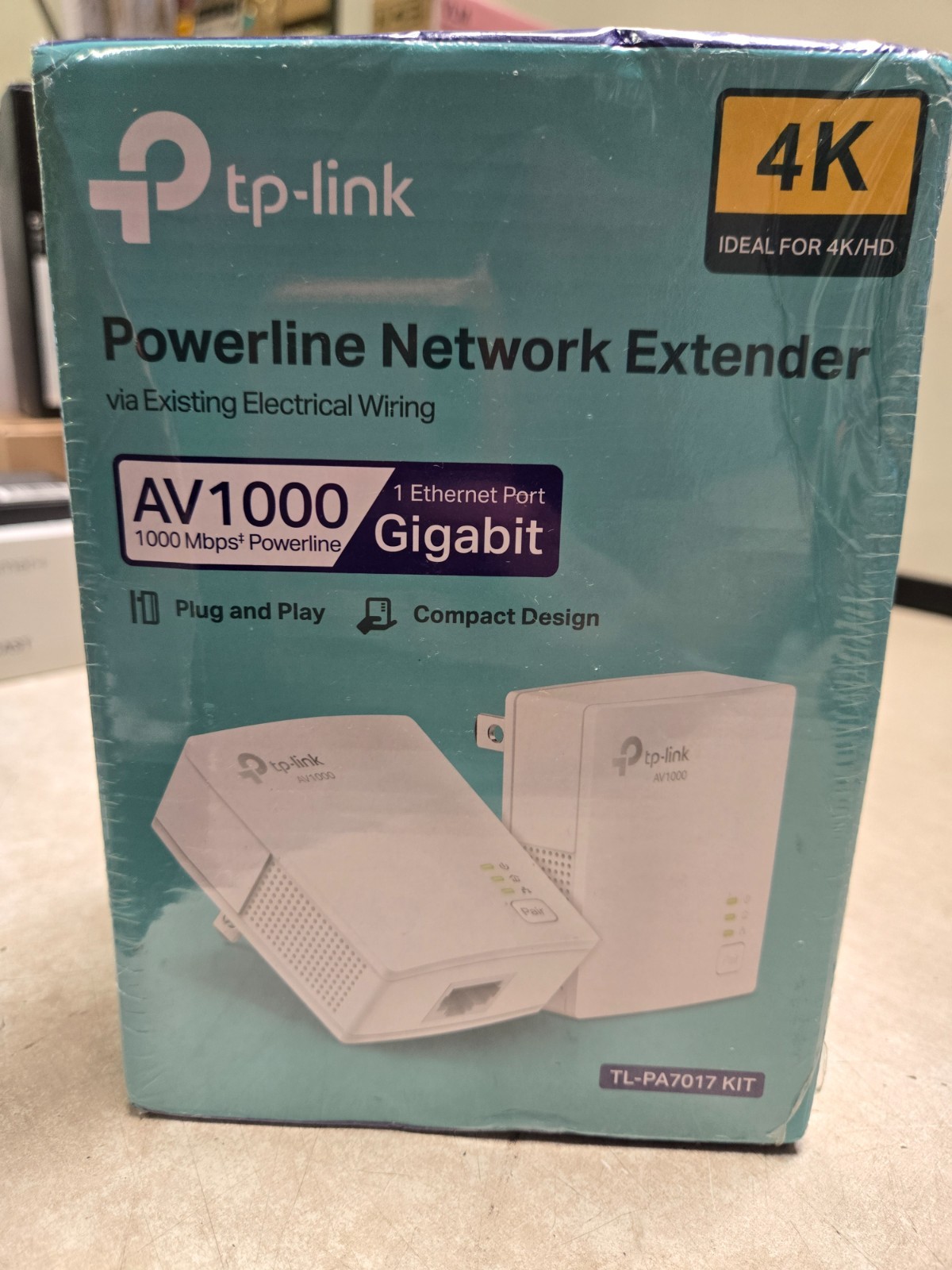 TP-LINK TL-PA7017 KIT AV1000 1000Mbps Powerline Extender Gigabit  2-Pack SEALED