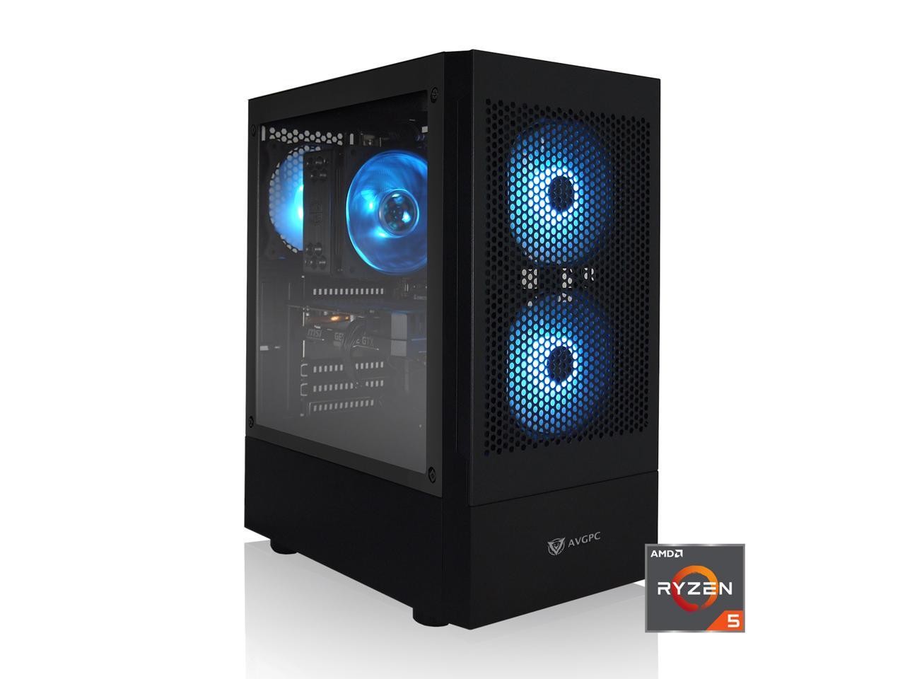 AVGPC Max Gaming PC, AMD Ryzen 5 5600G 6-Core 4.4 GHz Max Boost, AMD Radeon