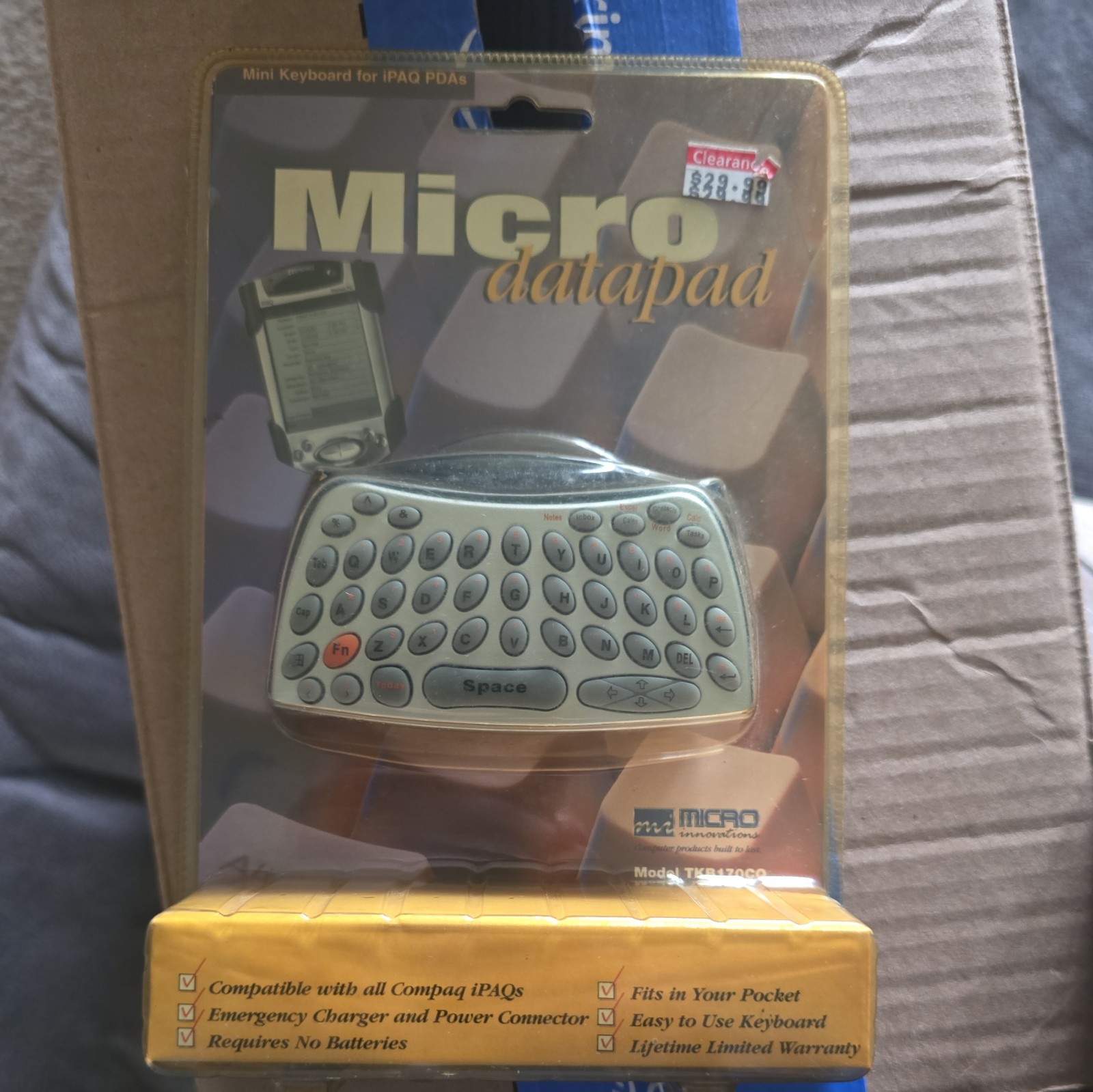 Micro Innovations Micro DataPad TKB150P Mini Keyboard for Palm m100 m105 PDA New