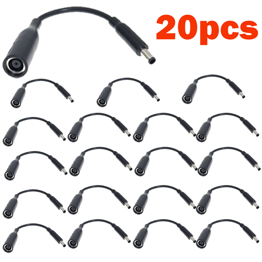 LOT 20  Power Charger Converter Adapter Cable For DELL small Tips 7.4mm To 4.5mm