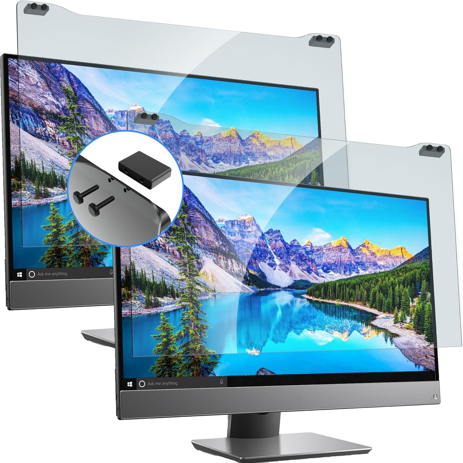 ZYY 2 Pack 23-24 Inch Computer Screen Blue Light Blocker for Diagonal 23,23.6...