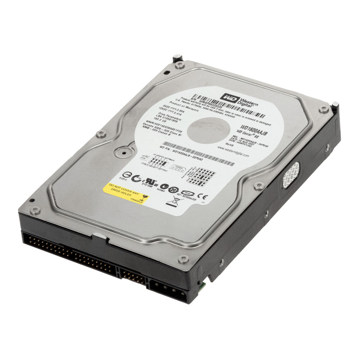HARD DRIVE WD CAVIAR SE WD1600AAJB 160GB 7.2K 8MB ATA 3.5'' 