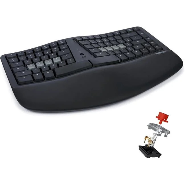 Quiet Linear Switch mWave Mechanical Keyboard for PC - Wired & Wireless - Black