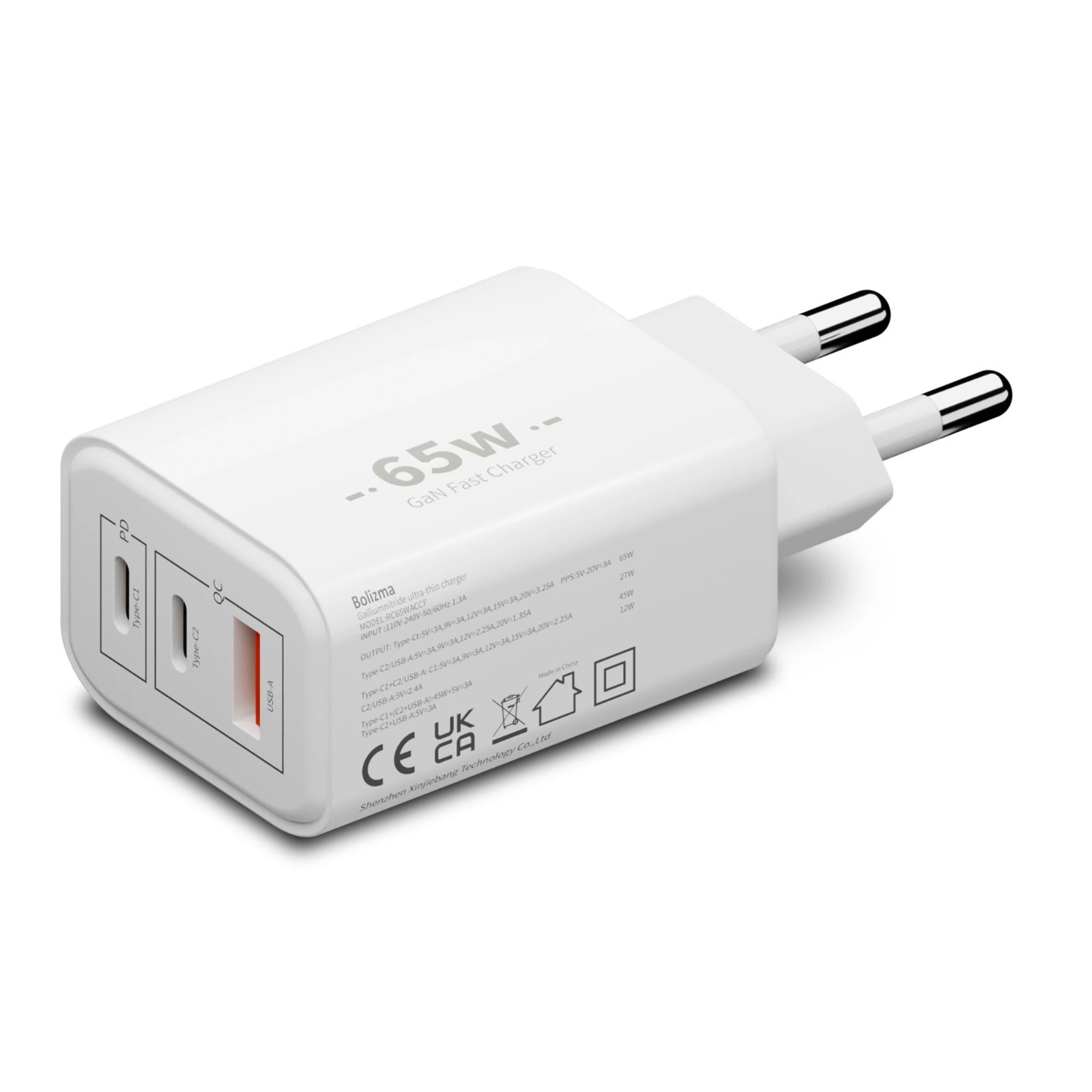 65W Fast Charger for Laptops Compatible with Dell iPhone VIVO OPPO Xiaomi Galaxy