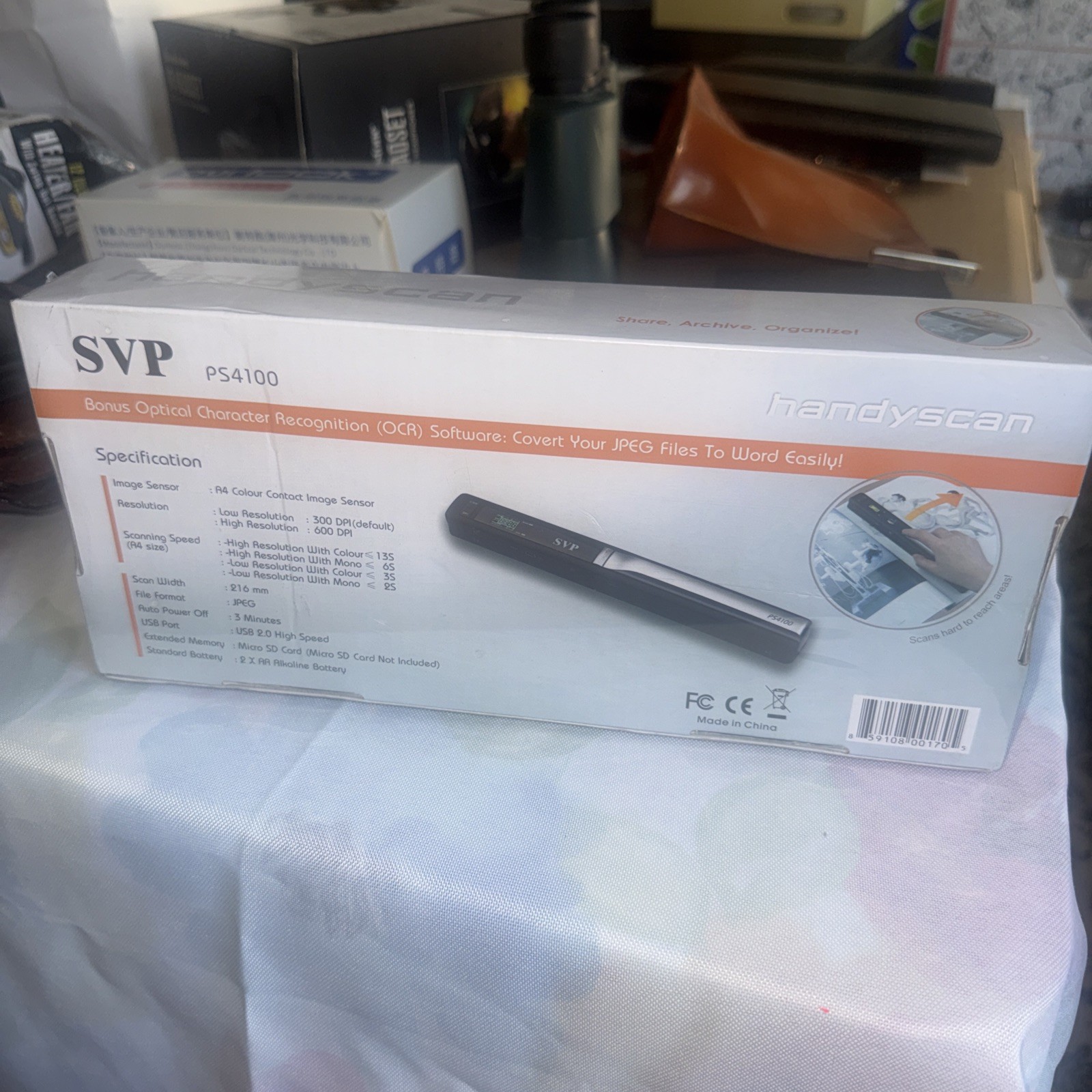 SVP PS4100 HandyScan Portable Wand Scanner - Slightly used