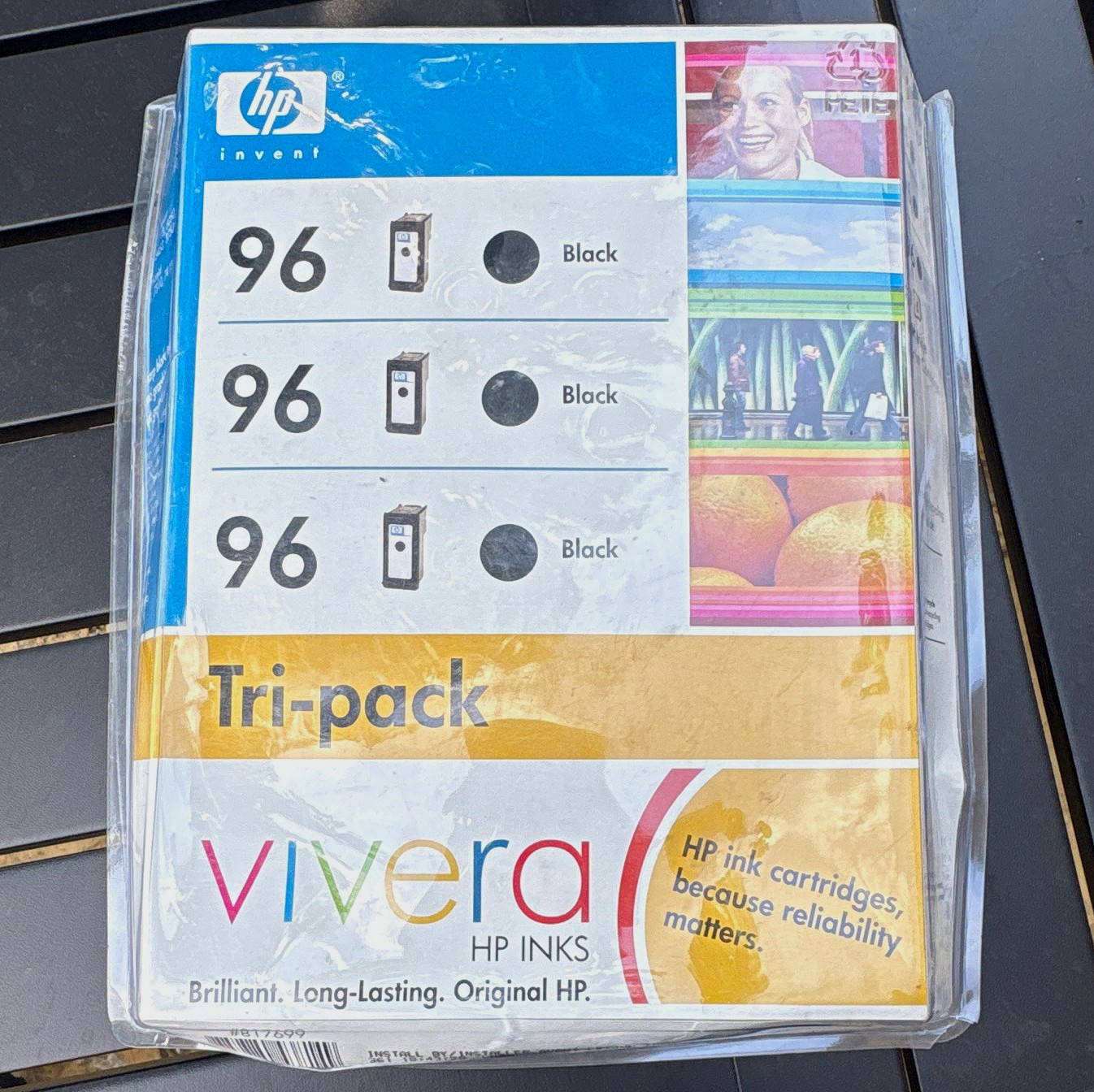 HP 96 Black Inkjet Ink Cartridges Tri-Pack Vivera Ink C9345BN