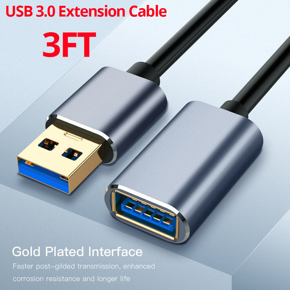 USB 3.0 Super Speed Extension Cable Male to Female Charger Powered Data Sync USA