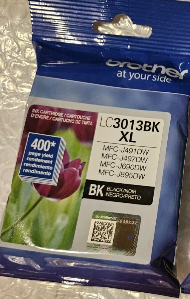  Brother LC3013BK-XL HighYield Ink Cartridge, up to 400 Pages,Black EXP 10/27. 