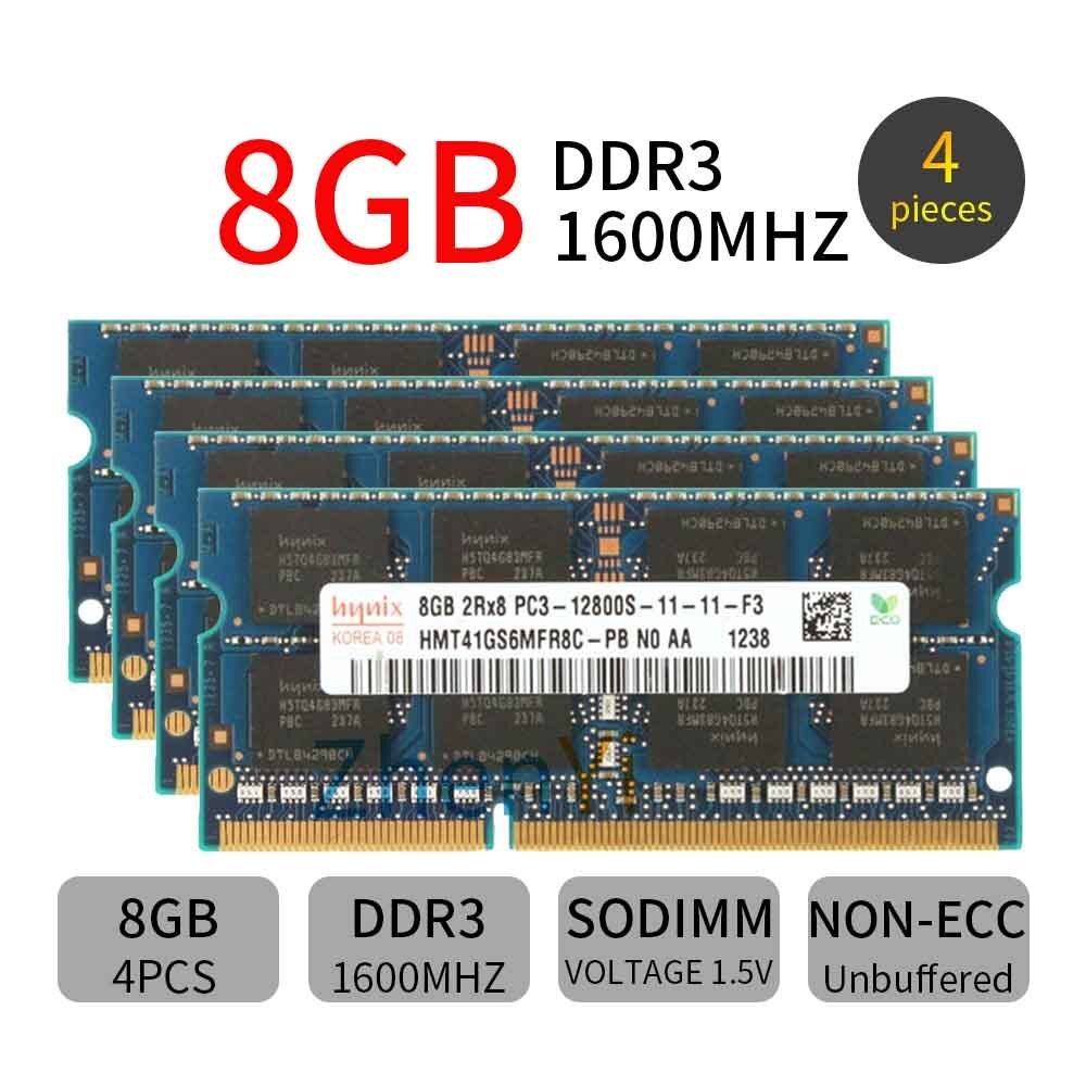 Hynix 32GB 16GB 8GB DDR3 1600MHz PC3-12800S Laptop Memory SODIMM Notebook RAM