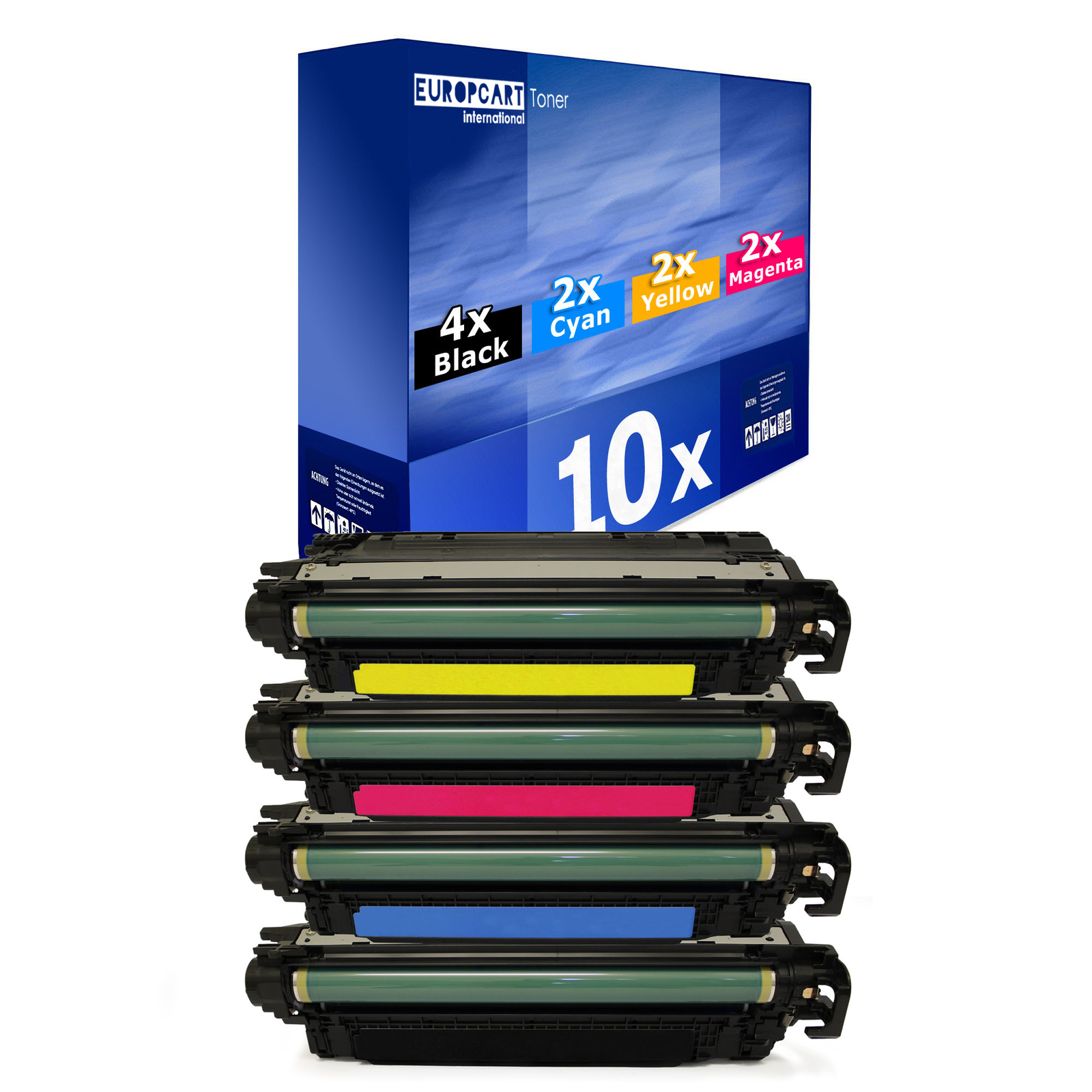 10x Eurotone Compatible Laser Toner Cartridge for HP Color LaserJet M-552 M-553