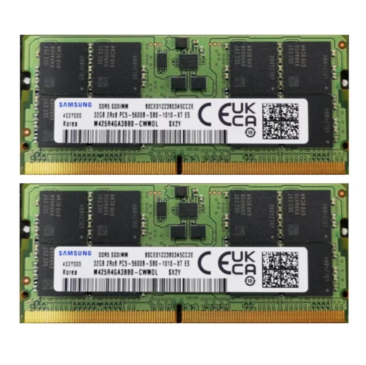 Samsung 64GB 2X 32GB DDR5 5600MHz PC5-44800 SODIMM Memory Ram   M425R4GA3BB0-CWM